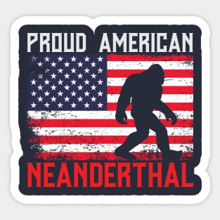 Proud American Neanderthal Sticker